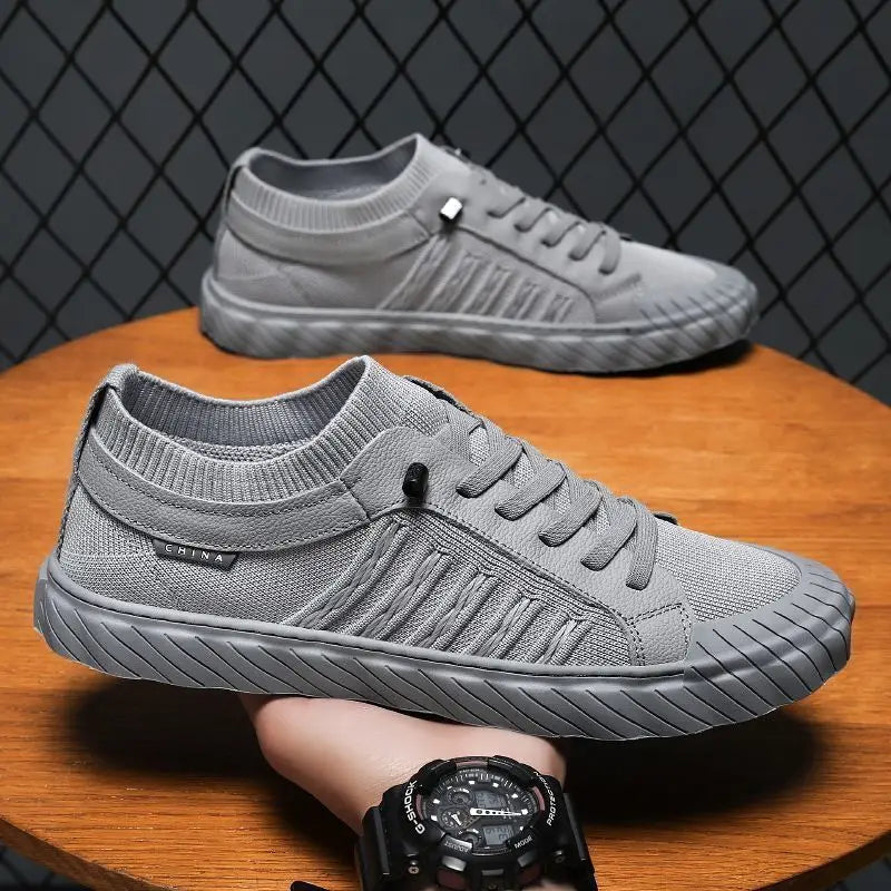 Knitted shoes men's breathable one foot lazy shoes cloth shoes board shoes