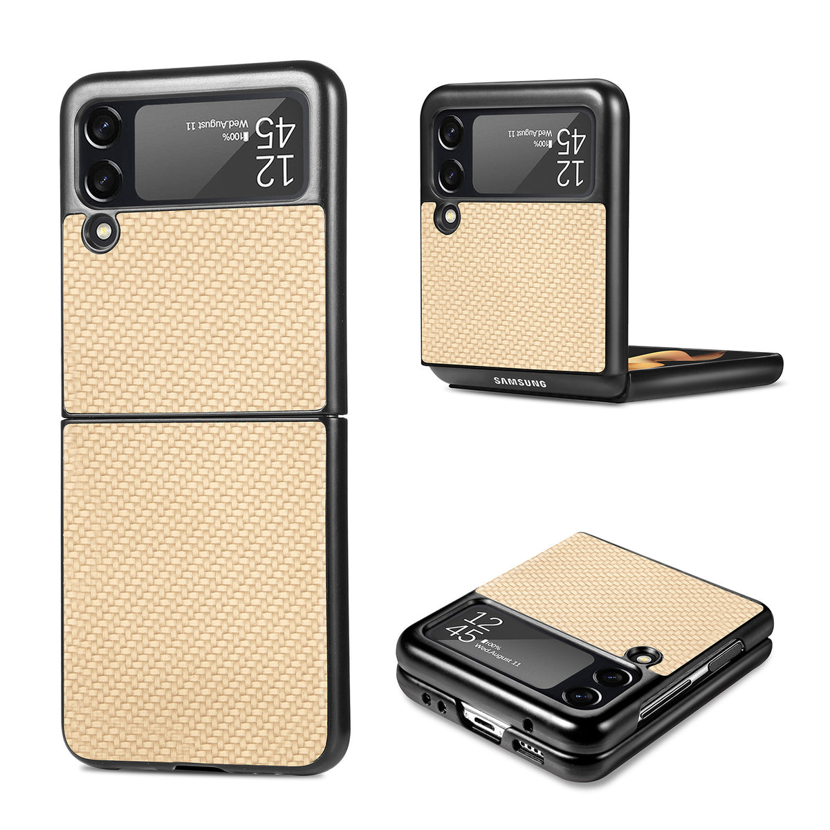 For Samsung Galaxy Z Flip3 All-Inclusive Drop Resistant Fiber PC Slim Galaxy Z Flip 5G Phone Case