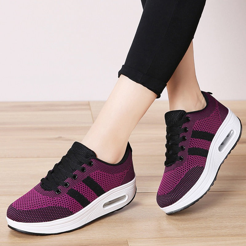 Shake Shoes Women's Shoes New Korean Edition Thick Sole Air Cushion Shoes Fashion Square Dance Mom Shoes Casual Shoes