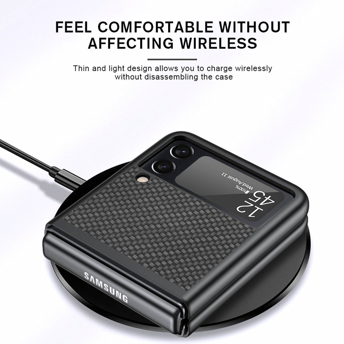 For Samsung Galaxy Z Flip3 All-Inclusive Drop Resistant Fiber PC Slim Galaxy Z Flip 5G Phone Case