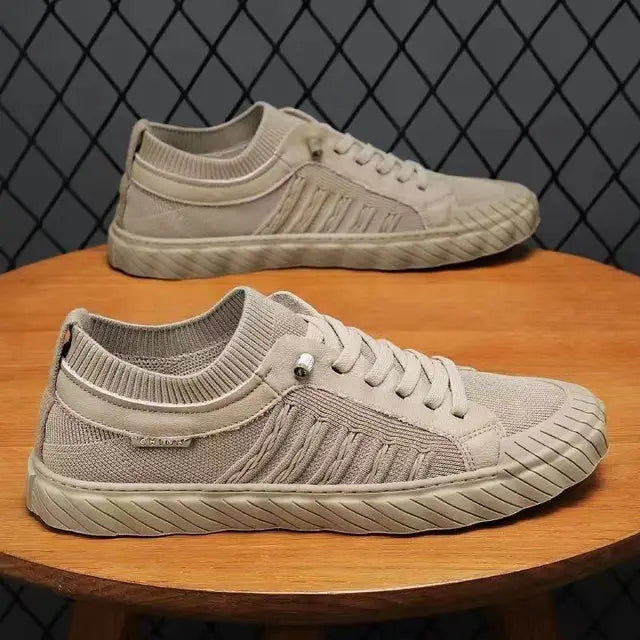 Knitted shoes men's breathable one foot lazy shoes cloth shoes board shoes