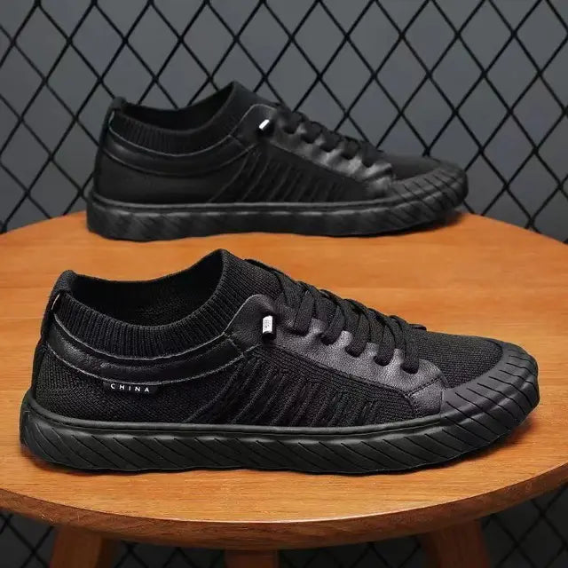 Knitted shoes men's breathable one foot lazy shoes cloth shoes board shoes