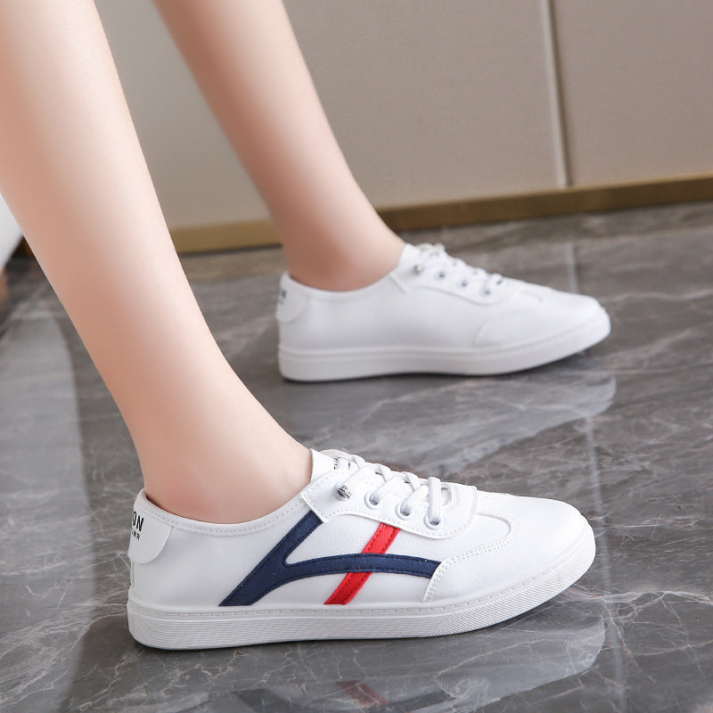 Women's versatile casual single shoes, white shoes, comfortable and non slip, student shoes, breathable flat bottom