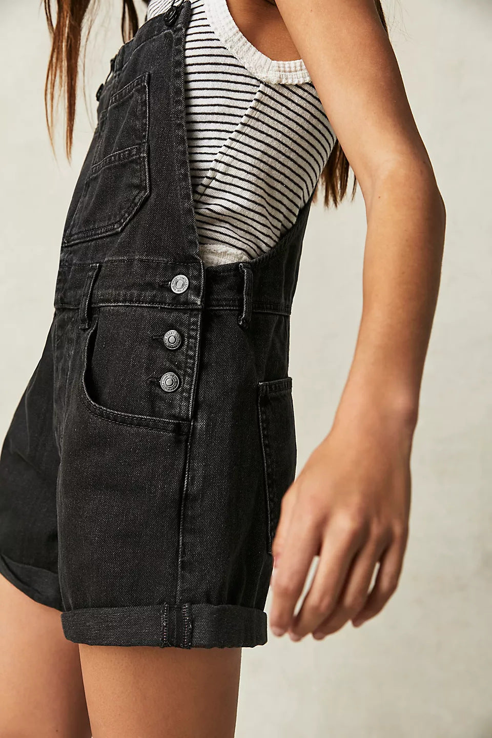 Loose Multi-pocket Overalls Jeans Women