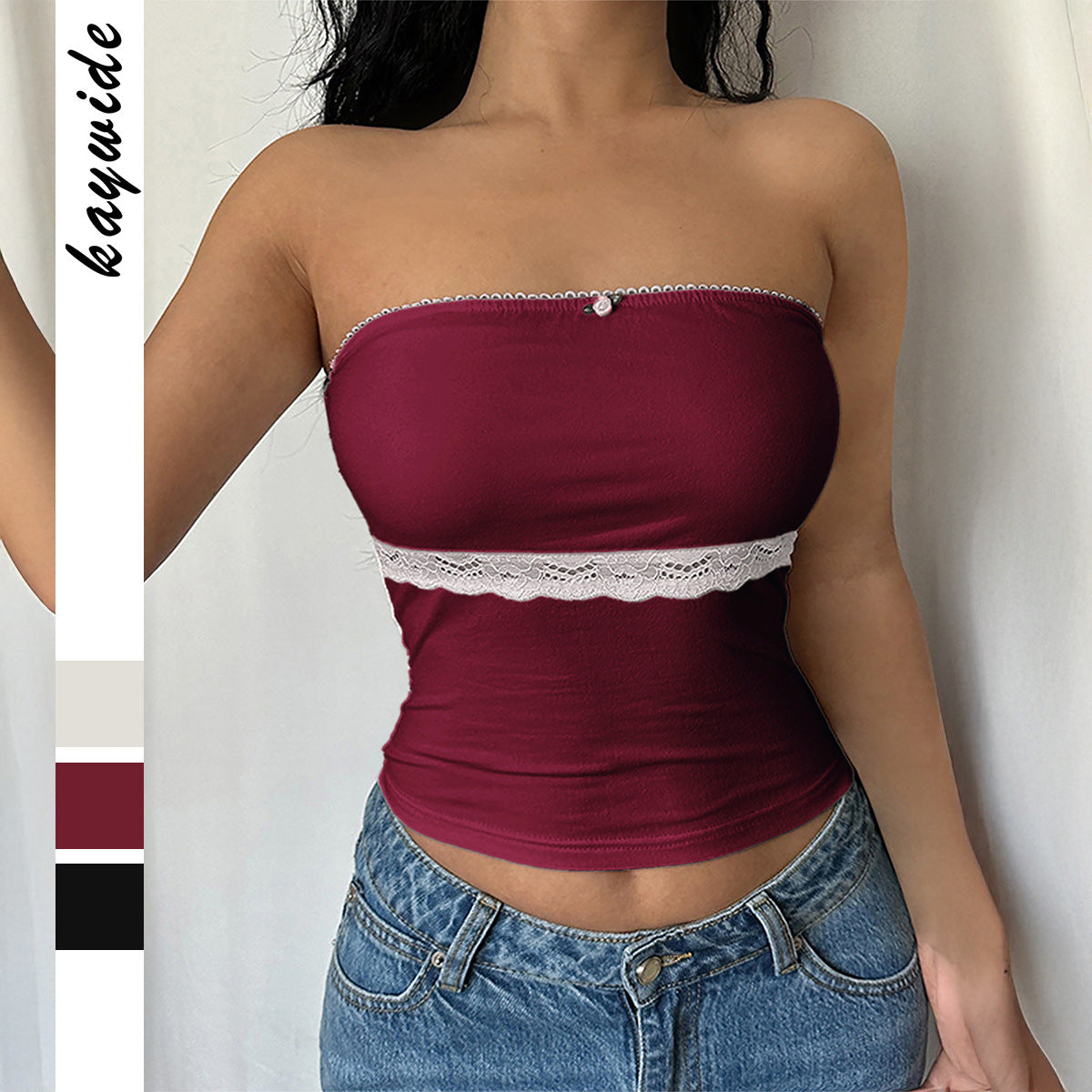 Lace Tube Top Women's Blouse