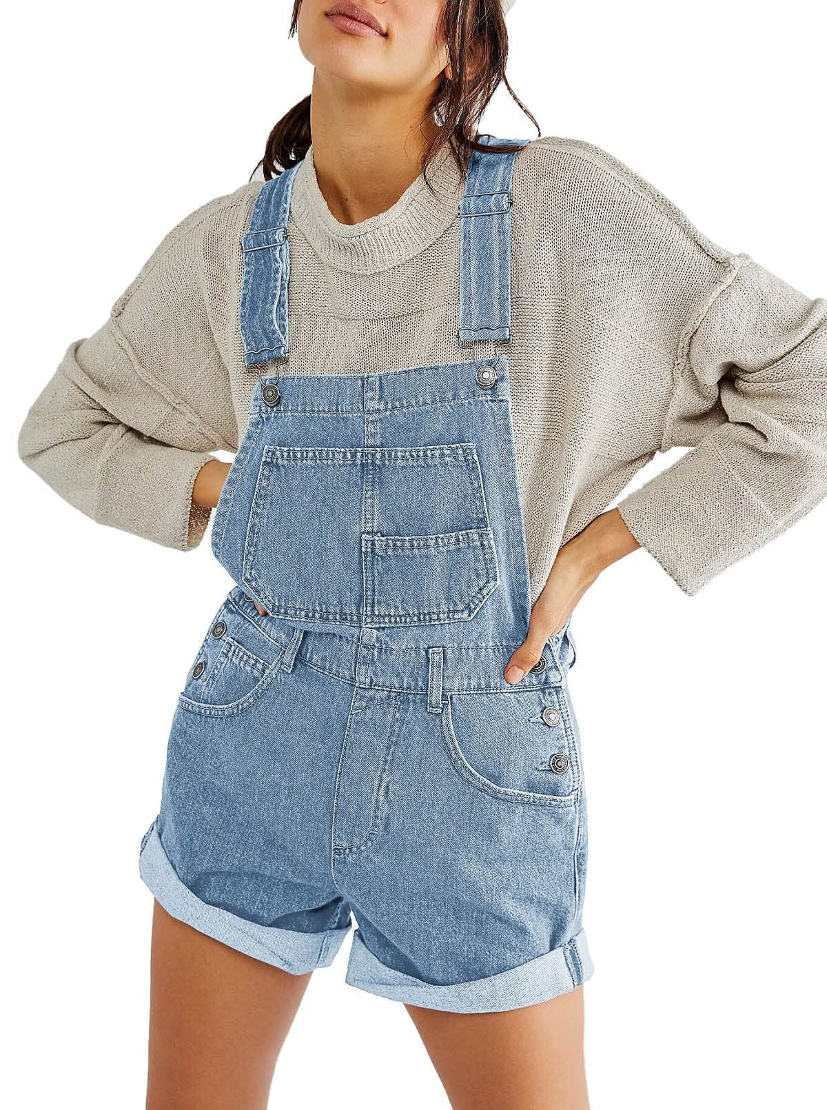 Loose Multi-pocket Overalls Jeans Women