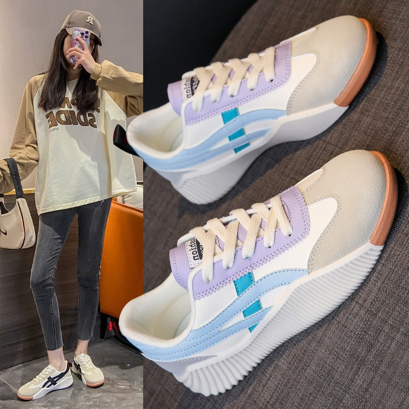 Spring New Korean Flat Bottom Little White Shoes for Women Breathable Leisure Student Board Shoes for Women Running Shoes