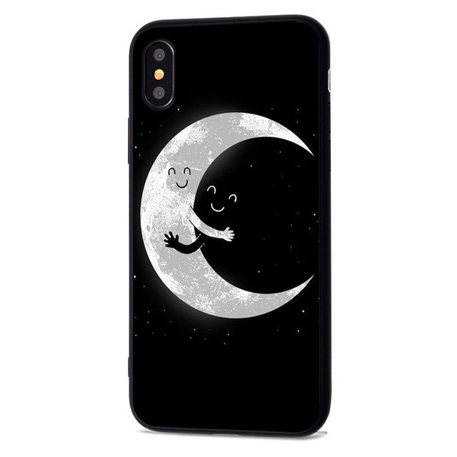 Space Moon Astronaut Phone Case For iphone 7 8 X Case For iphone 5 6 7plus XR XS Max Planet Star Frosted Soft Back Cover