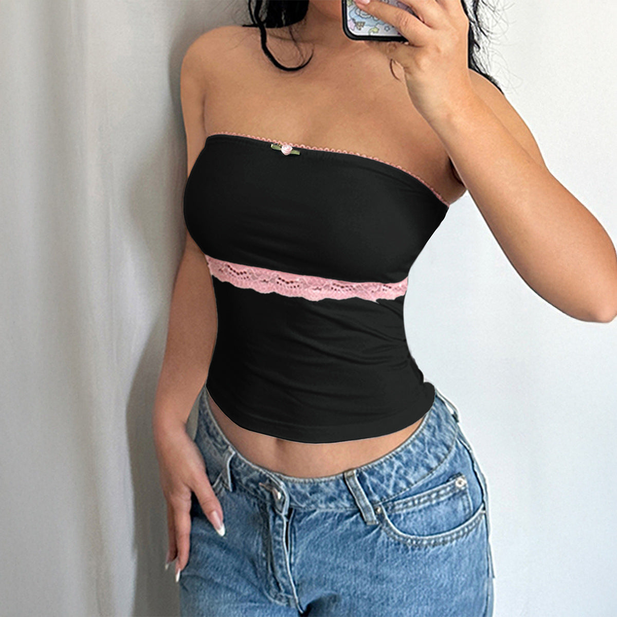 Lace Tube Top Women's Blouse