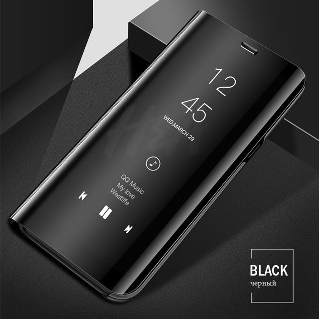 Luxury Smart Mirror Flip Phone Case For Samsung Galaxy S10E S10 S9 S8 Plus Cover  Cover