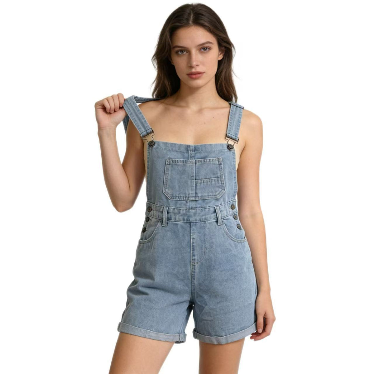 Loose Multi-pocket Overalls Jeans Women
