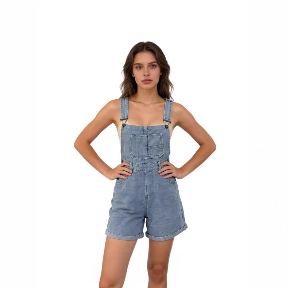 Loose Multi-pocket Overalls Jeans Women