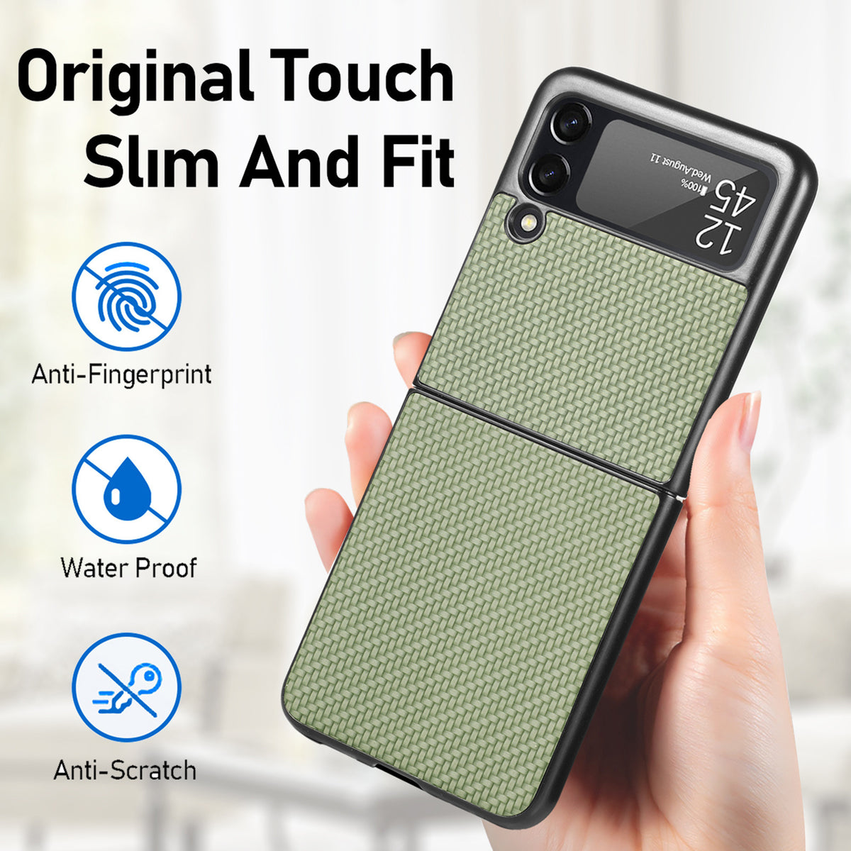 For Samsung Galaxy Z Flip3 All-Inclusive Drop Resistant Fiber PC Slim Galaxy Z Flip 5G Phone Case