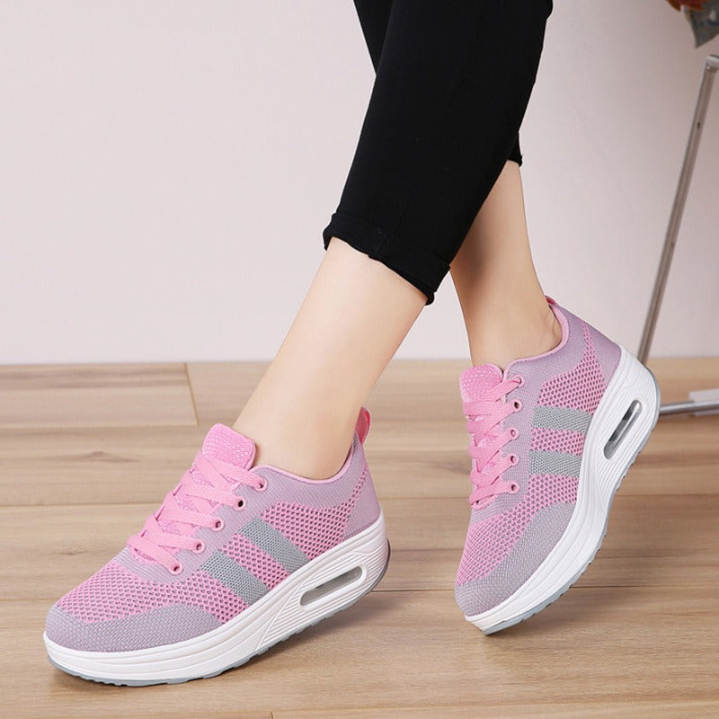 Shake Shoes Women's Shoes New Korean Edition Thick Sole Air Cushion Shoes Fashion Square Dance Mom Shoes Casual Shoes
