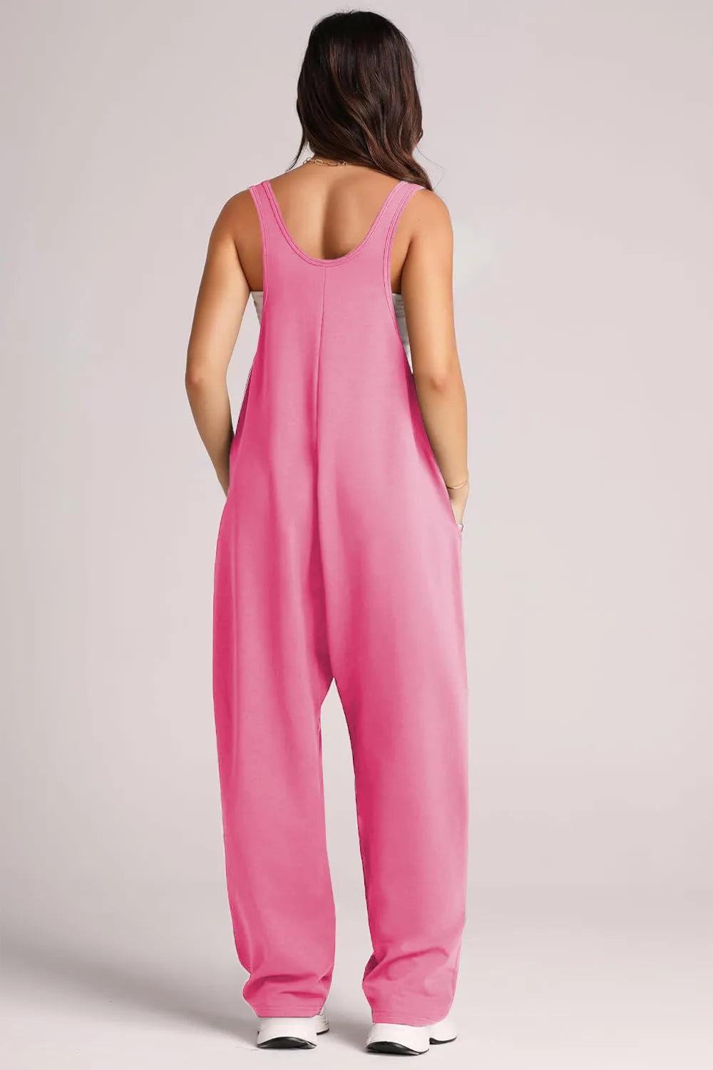 V-Neck Wide Strap Overalls
