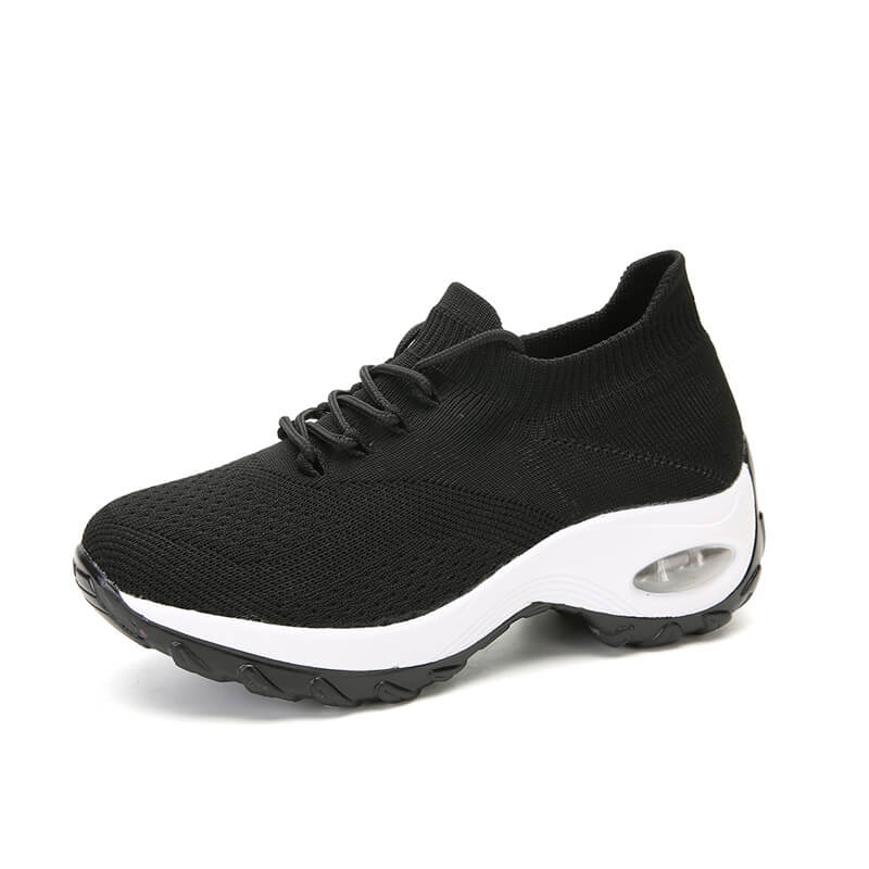 Flying Woven Wedges Casual Shoes Women High Heel Sneakers Women Platform Shoes Zapatilla De Mujer Outdoor Walking Shoes
