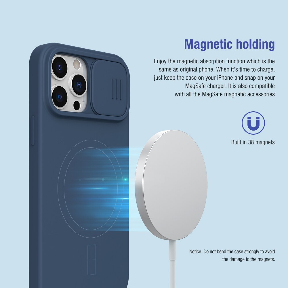 for iPhone 13 Pro Max Case Nillkin CamShield Magnetic Case Slide Camera Case Liquid Silicone Back Cover for iPhone 13 13 Pro Max