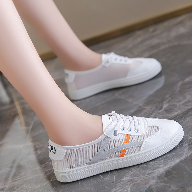 Women's versatile casual single shoes, white shoes, comfortable and non slip, student shoes, breathable flat bottom