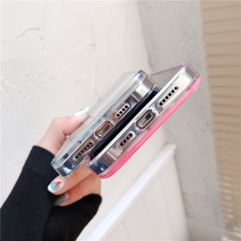 Luminous Phone Case For iPhone 12 11 12 Pro Max XR XS Max X 7 8 Plus 12 Mini 12Pro 12 11 Glitter Neon Sand Back Cover