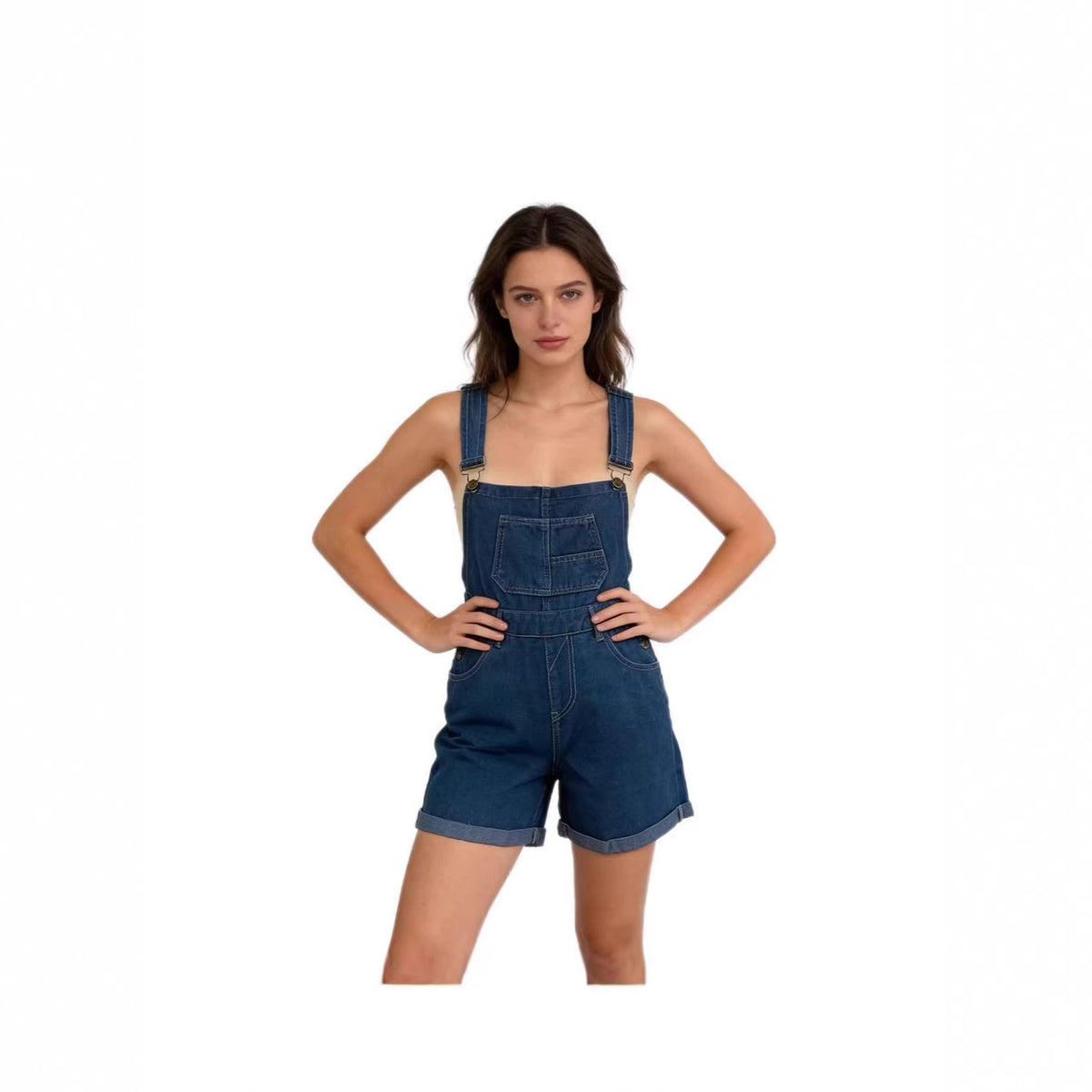 Loose Multi-pocket Overalls Jeans Women