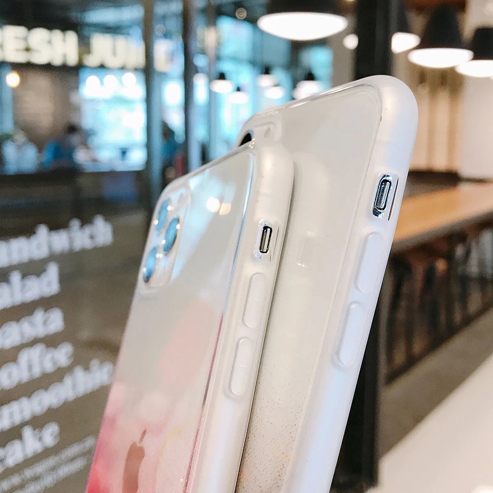 Vintage Colorful Marble Phone Case For iPhone 12 11 Pro Max