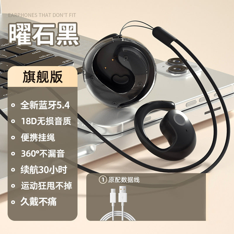 Cross-Border Popular Ai Translation Bluetooth Headset T2 Multi-Language Real-Time Translation Smart Wireless Ear-Hook Headset