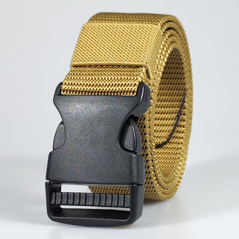 in stock Supply F039PP Metal Free Outdoor Belt Men's POM Buckle Belt Lightweight Durable Canvas Belt