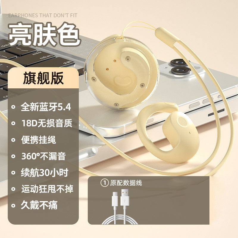 Cross-Border Popular Ai Translation Bluetooth Headset T2 Multi-Language Real-Time Translation Smart Wireless Ear-Hook Headset