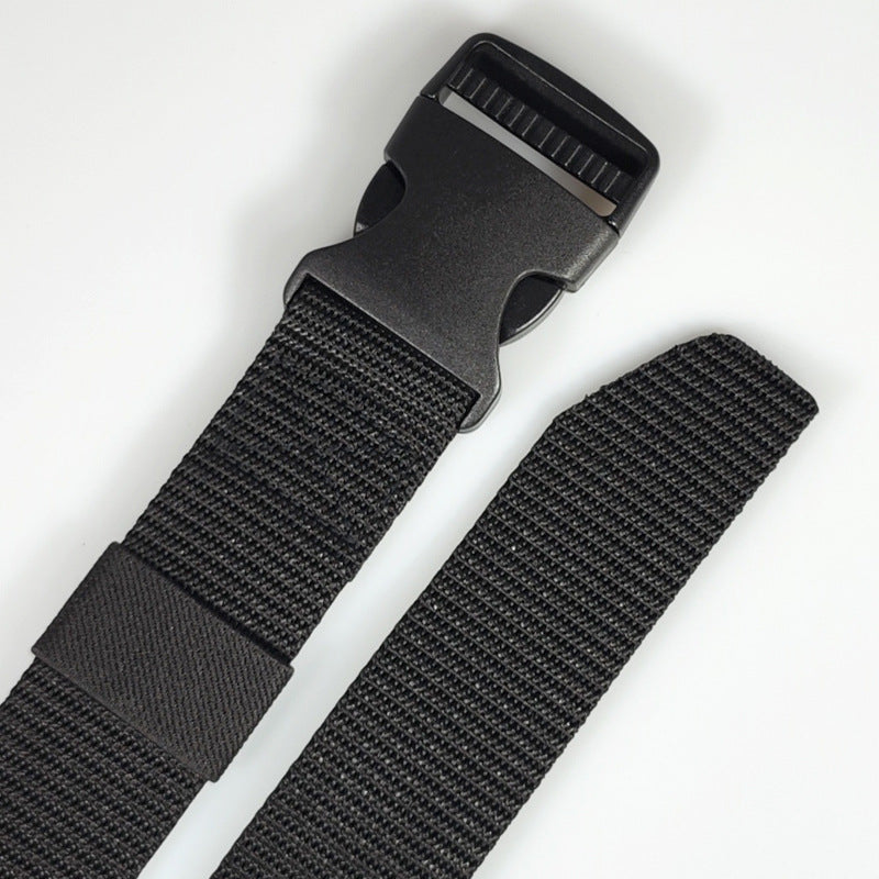 in stock Supply F039PP Metal Free Outdoor Belt Men's POM Buckle Belt Lightweight Durable Canvas Belt